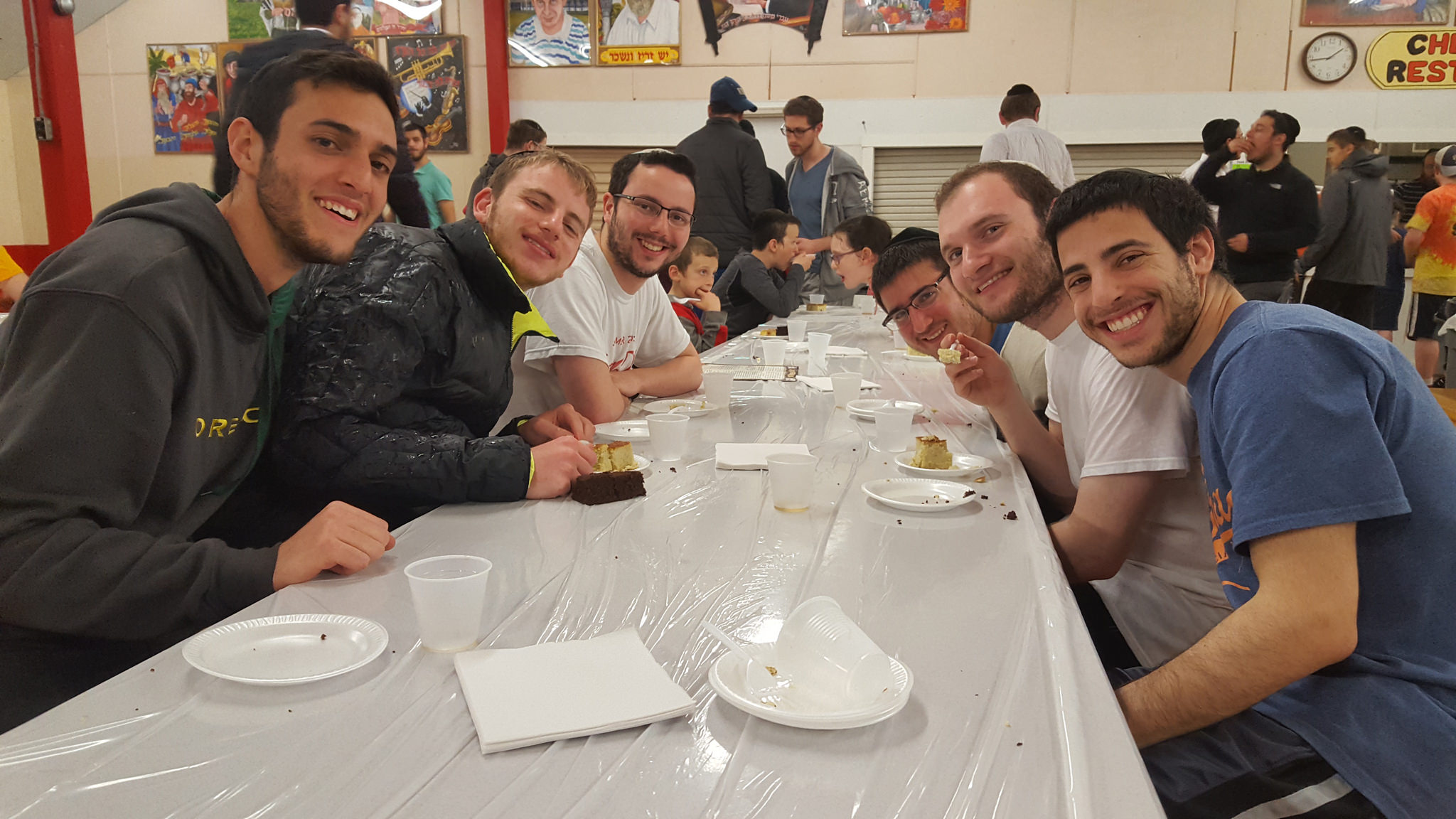 Students at LCM smile during LCM's annual Shabbaton.