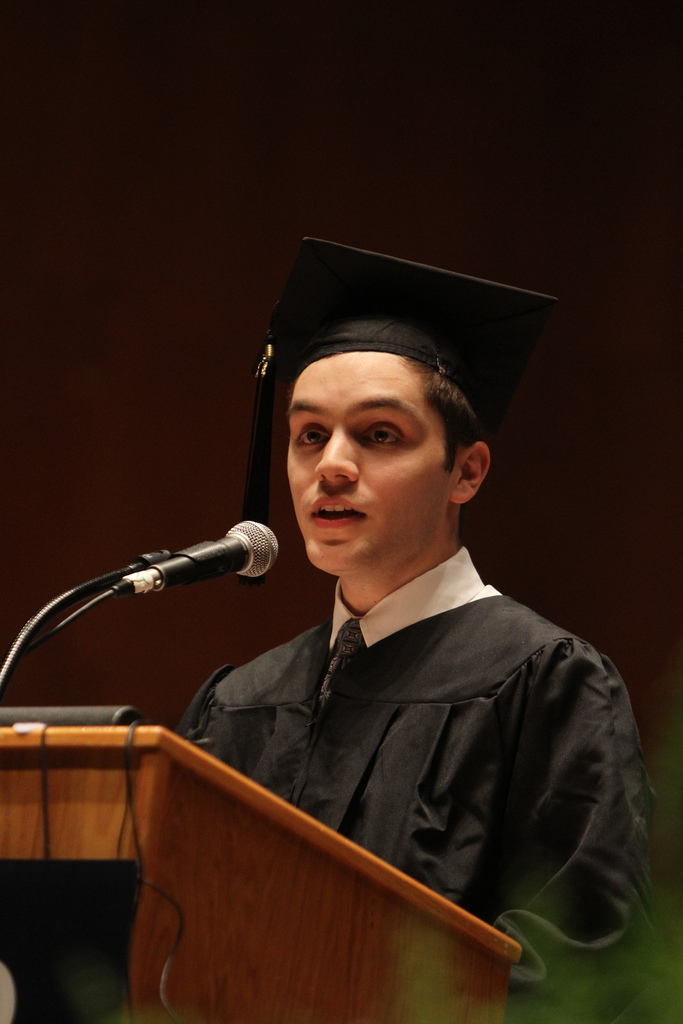 Mendy Friedman of West Rogers Park in Chicago was named the valedictorian of Lander College for Men and spoke at the Lander College commencement exercises at Avery Fisher Hall on May 26th.